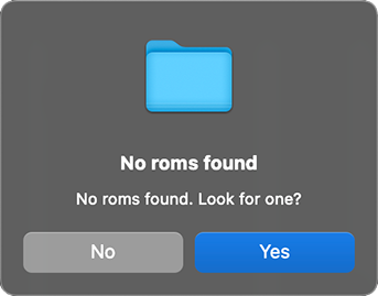 macOS no ROM found