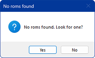 Windows No Roms Found